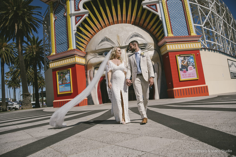 Luna Park Melbourne Wedding Photography