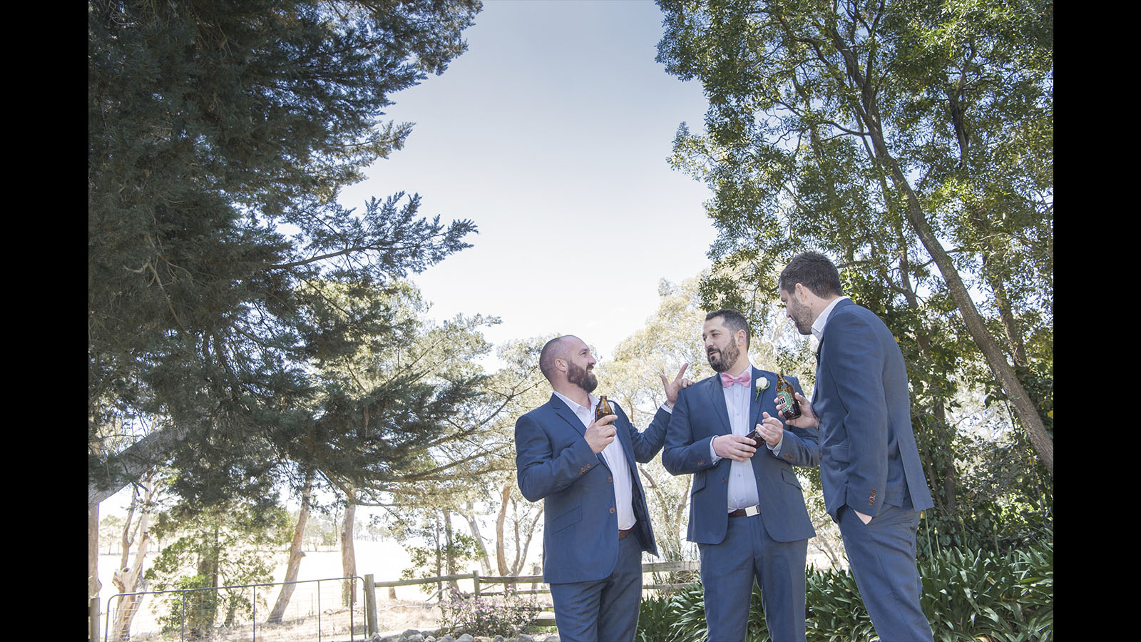 wedding groomnens drink beer Glen Erin at Lancefield