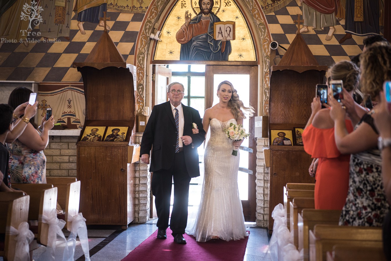 Wedding Bride and Father