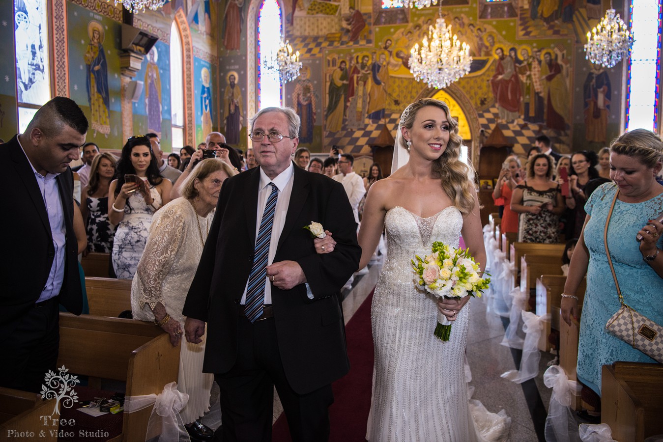 Wedding Bride and Father