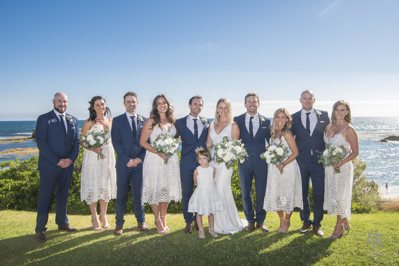 all smiles sorrento ocean beach bridal party