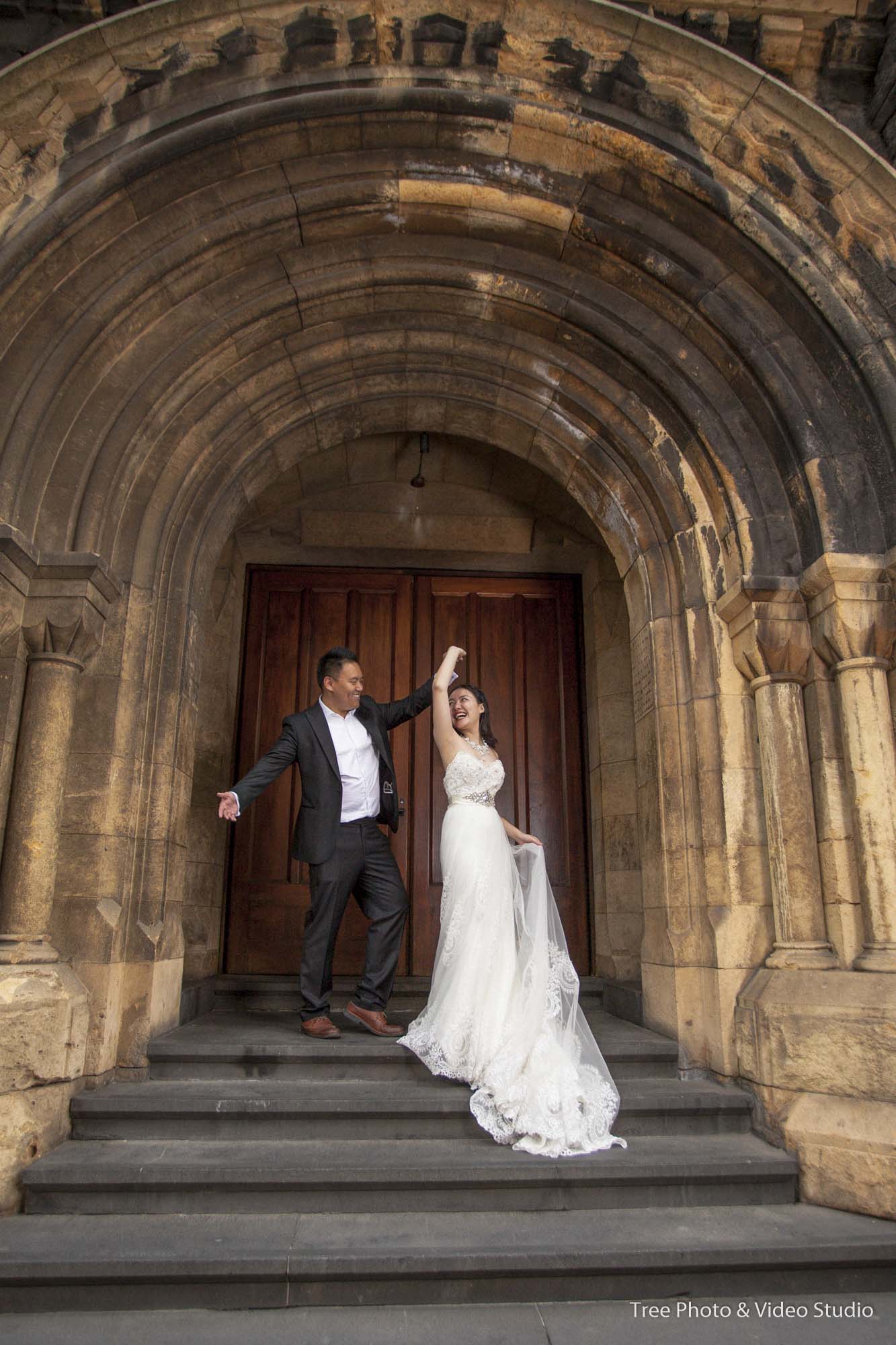 Pre-wedding photo shoot at RMIT