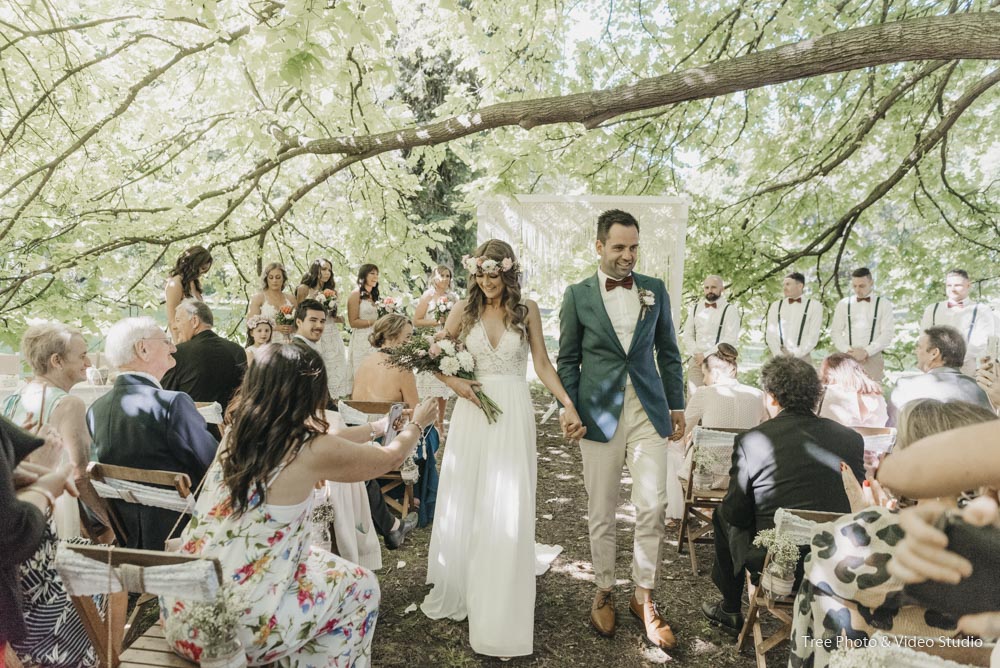 Emily and Steve's Wedding Ceremony at Fitzroy Garden