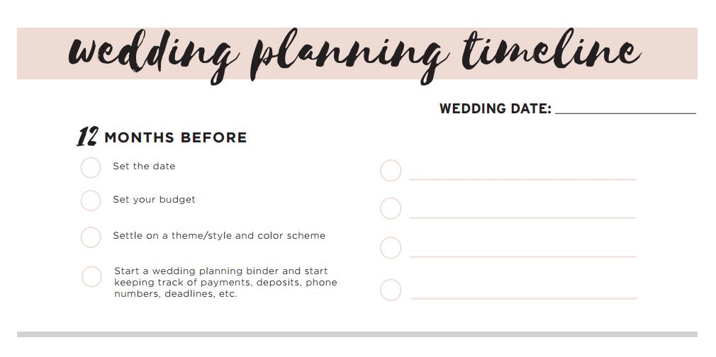 Wedding Planning Checklist