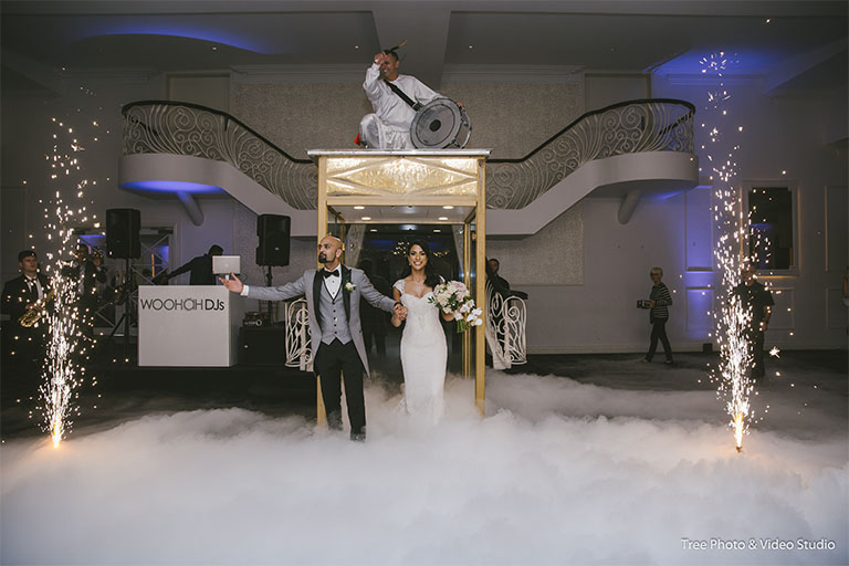 Elizabeth and Kush's Entrance at Sheldon Receptions