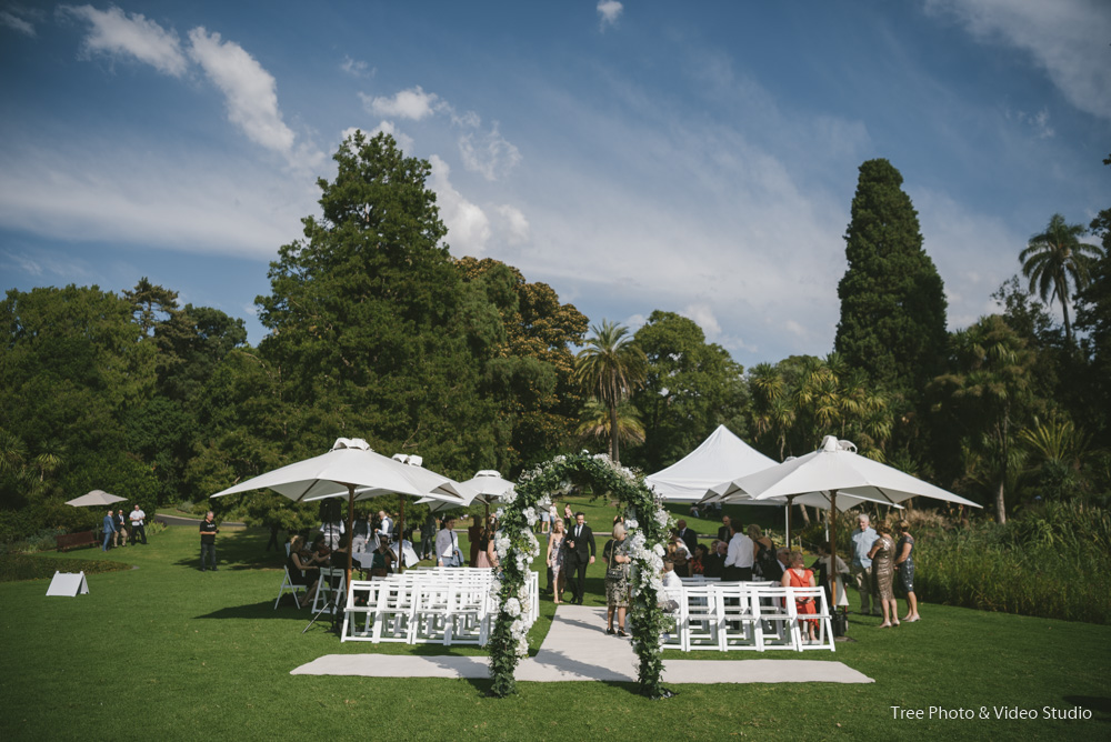 Royal botanic gardens wedding